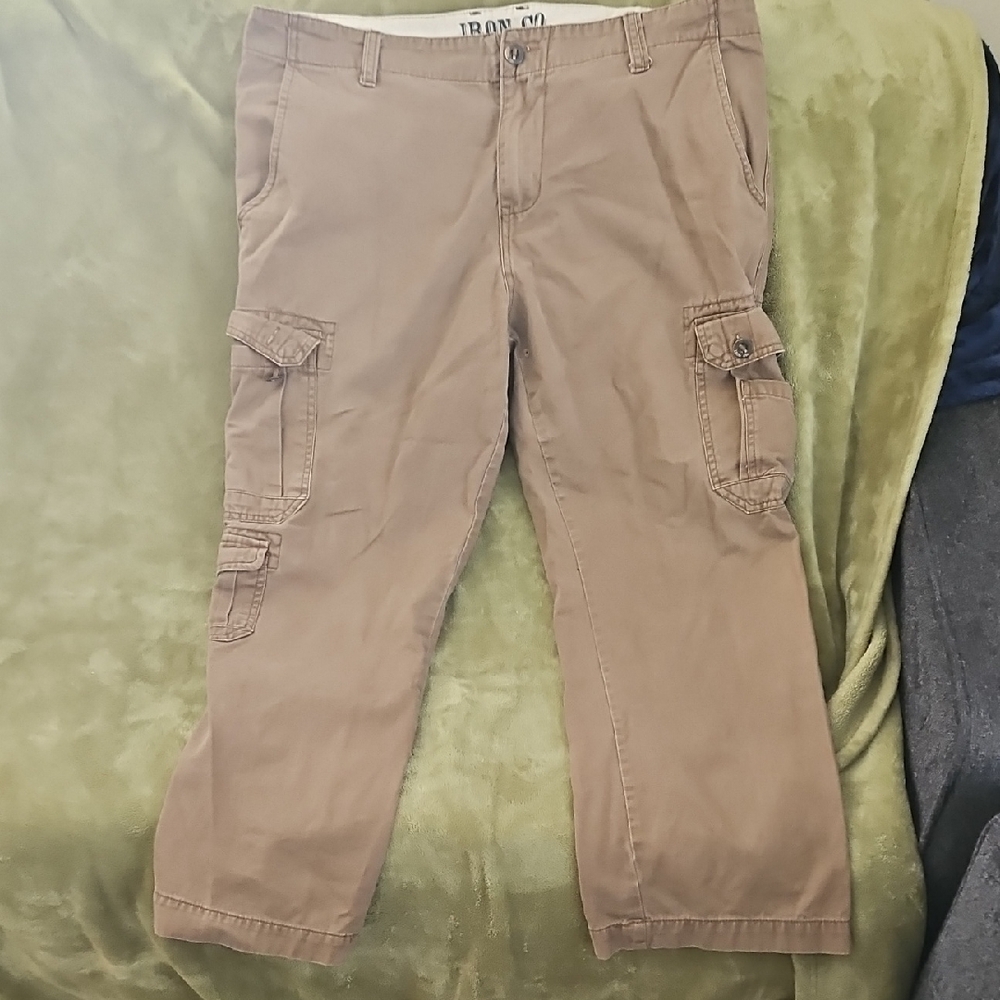 Mens Brown Cargo Pants with Relaxed Fit